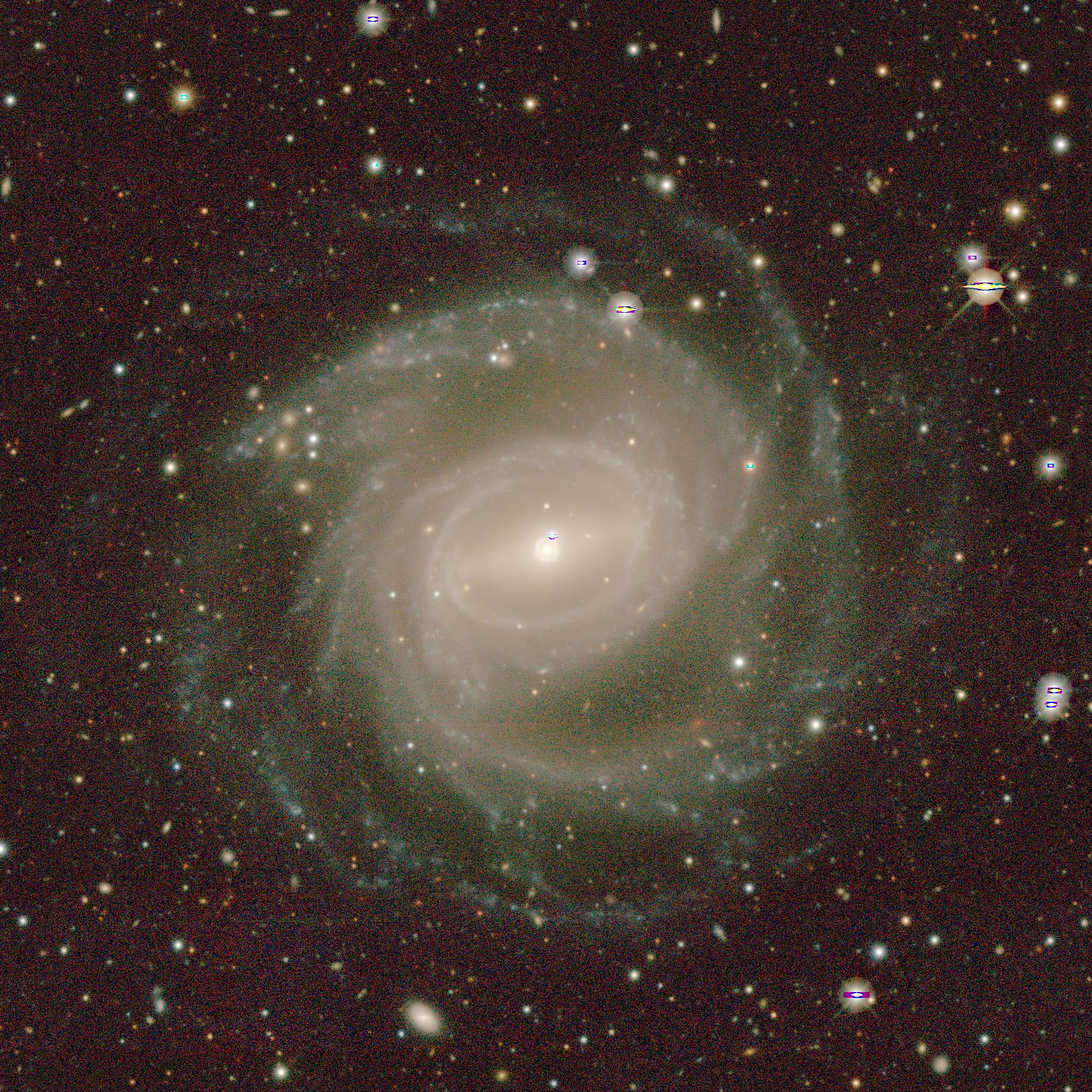 NGC 3313, a barred spiral galaxy in the Hydra Cloud