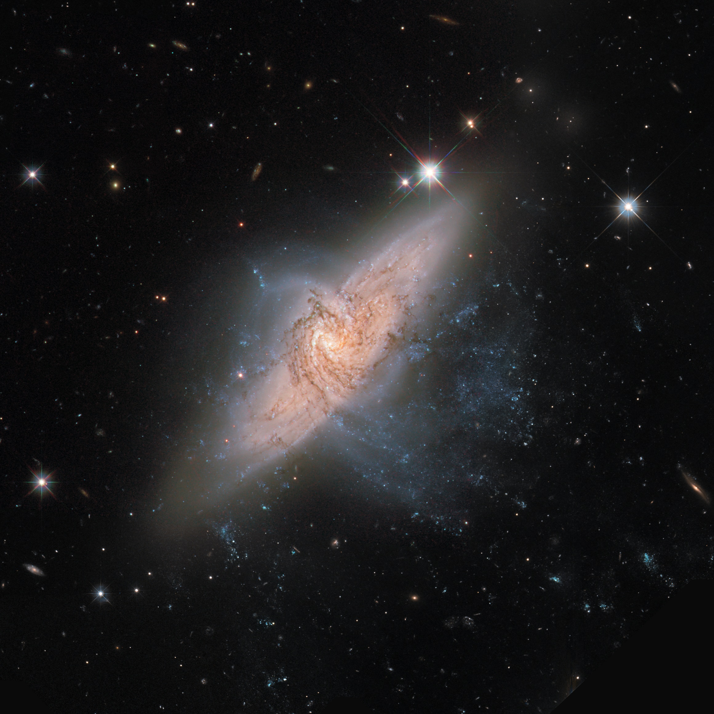 NGC 3314A, a jellyfish galaxy in the Hydra Cluster exhibiting ram-pressure stripping