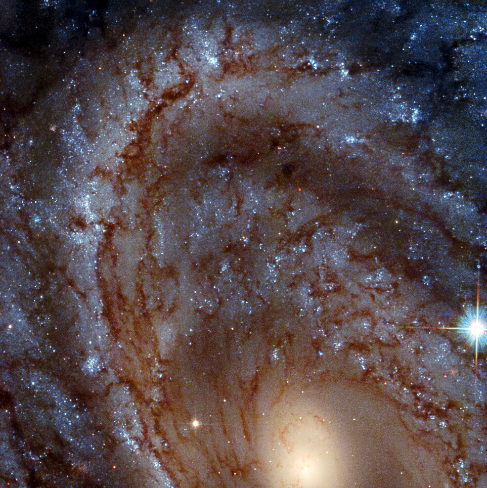 NGC 4603, a spiral galaxy whose Cepheid variables contributed to Hubble constant measurements