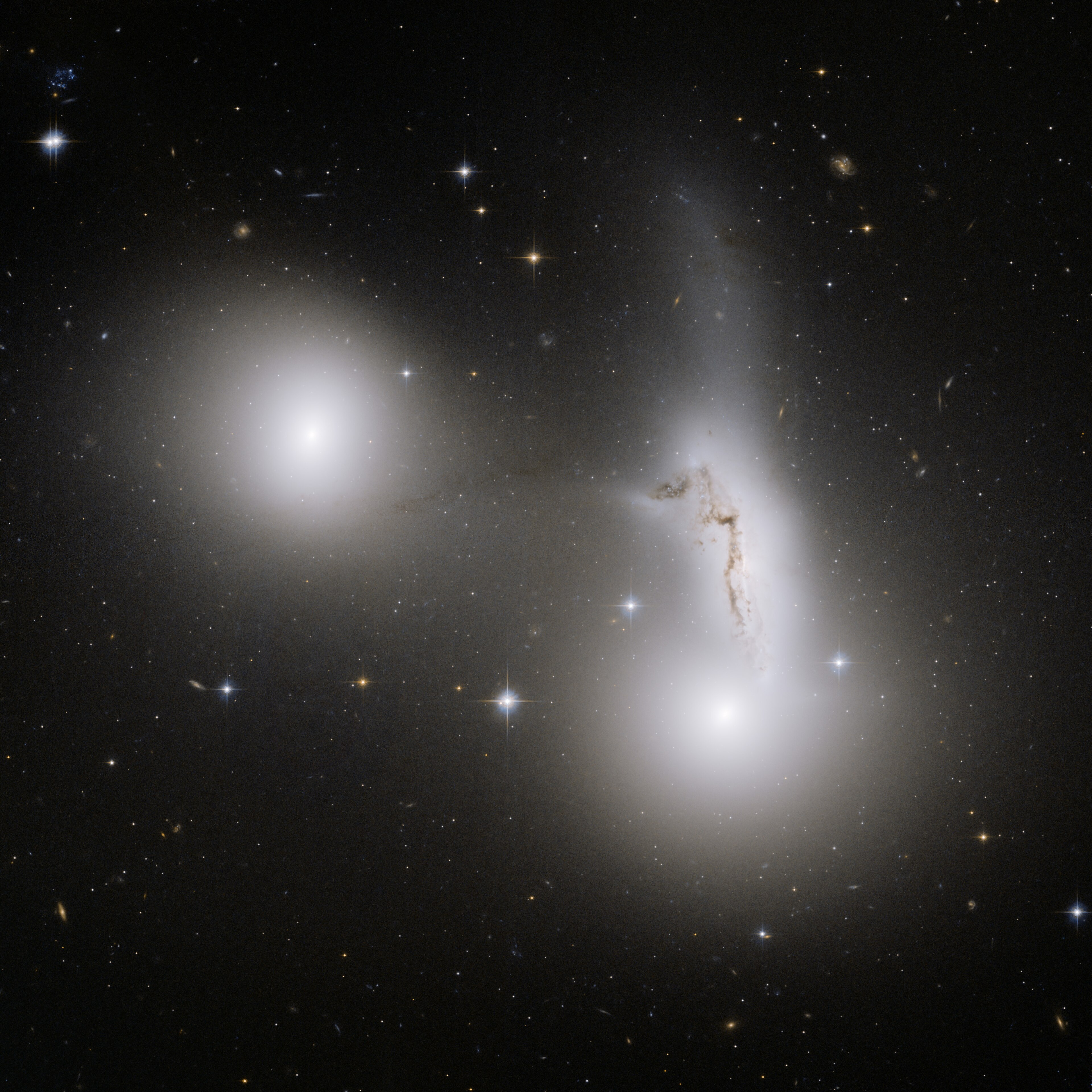 Hickson 90 — NGC 7173, NGC 7174, and NGC 7176, a dense compact group of interacting galaxies in the IC 5156 Group