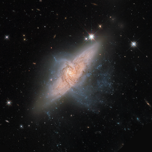 NGC 3314A, a jellyfish galaxy in the Hydra Cluster exhibiting ram-pressure stripping