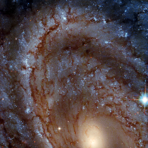 NGC 4603, a spiral galaxy whose Cepheid variables contributed to Hubble constant measurements