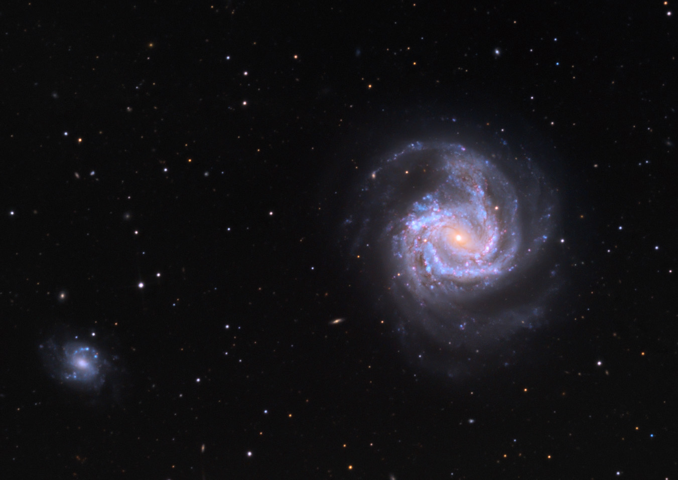 M61, a grand design spiral galaxy dominating the Southern Cloud subgroup of the Virgo Cluster