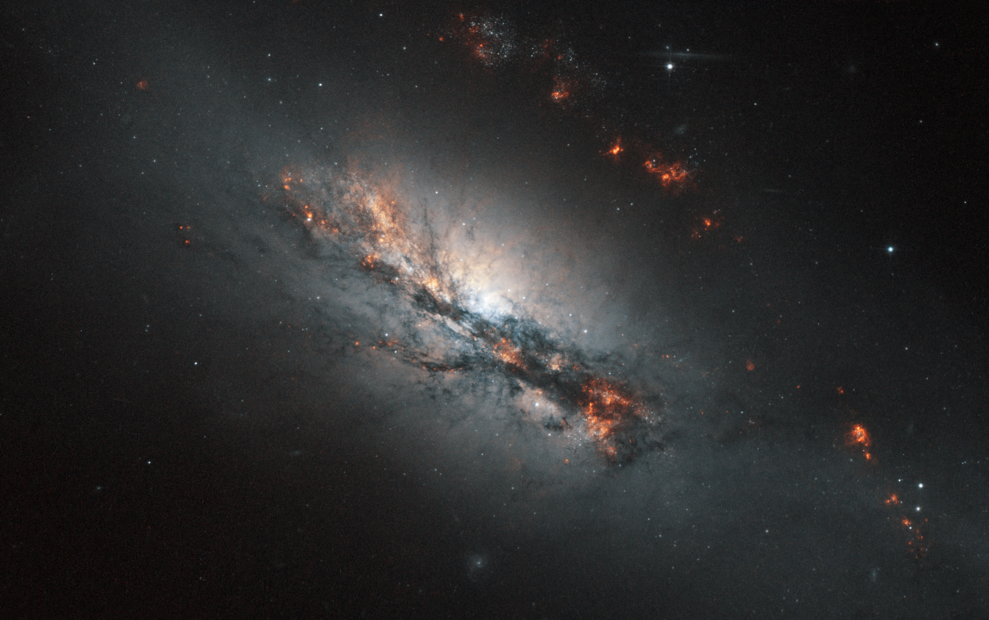 NGC 2146, the Dusty Hand Galaxy