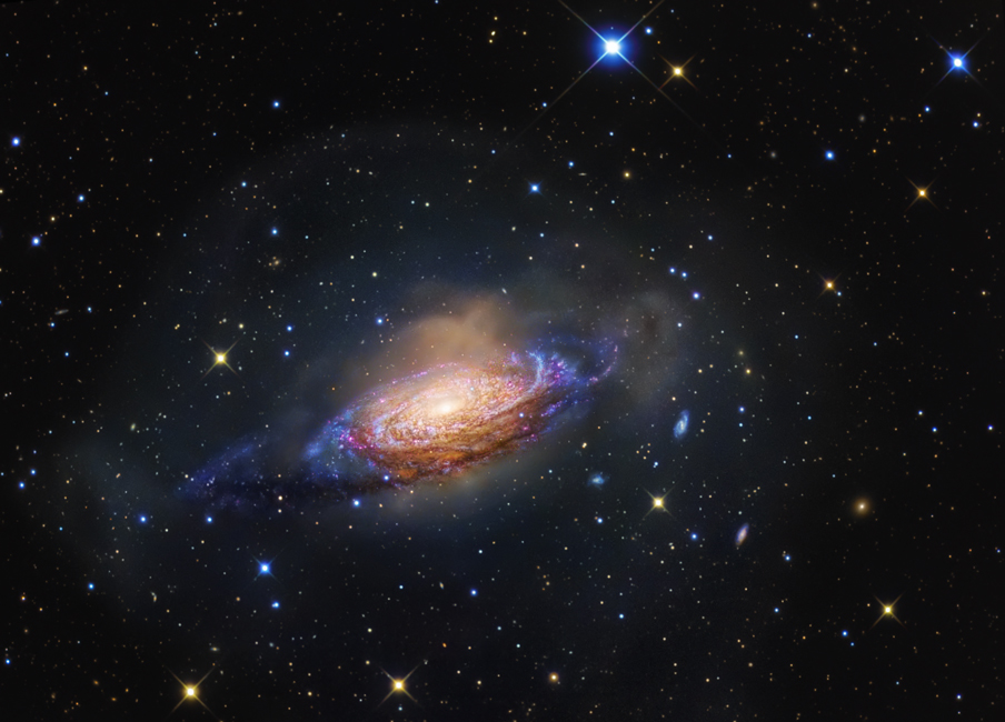 NGC 3521, the Bubble Galaxy, a field galaxy at the Sculptor Void boundary