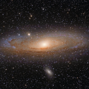 The Andromeda Galaxy (M31), the nearest major spiral galaxy to the Milky Way and principal member of the Local Group