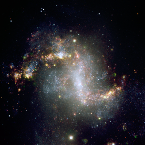 NGC 1313, the Topsy Turvy Galaxy, a true void galaxy in the Sculptor Void presenting a scientific paradox