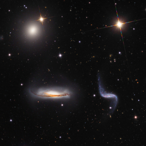 NGC 3190, NGC 3187, and NGC 3193, members of Hickson 44 in the Leo Association